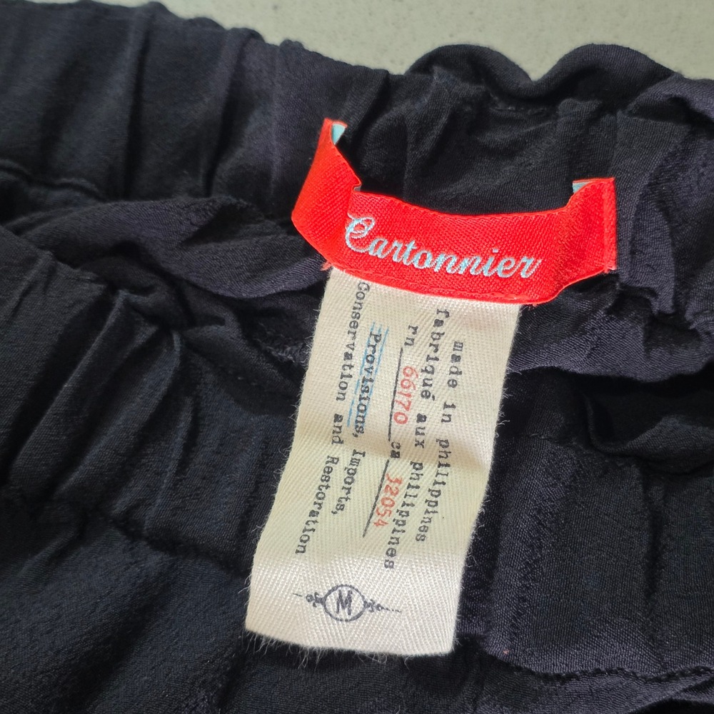 Cartonnier Anthropologie Black Paperbag Waist Jogger Pants Size M - Picture 8 of 9